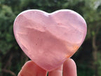 Polished Star Rose Quartz Hearts x 6 From Madagascar