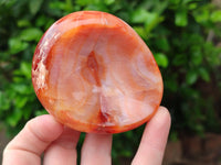 Polished Small Carnelian Agate Gemstone Bowls x 6 From Madagascar