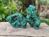 Natural Silky Malachite Specimens x 12 From Kasompe, Congo