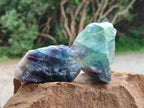 Natural Watermelon Fluorite Cobbed Specimens x 24 From Uis, Namibia