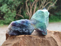 Natural Watermelon Fluorite Cobbed Specimens x 24 From Uis, Namibia