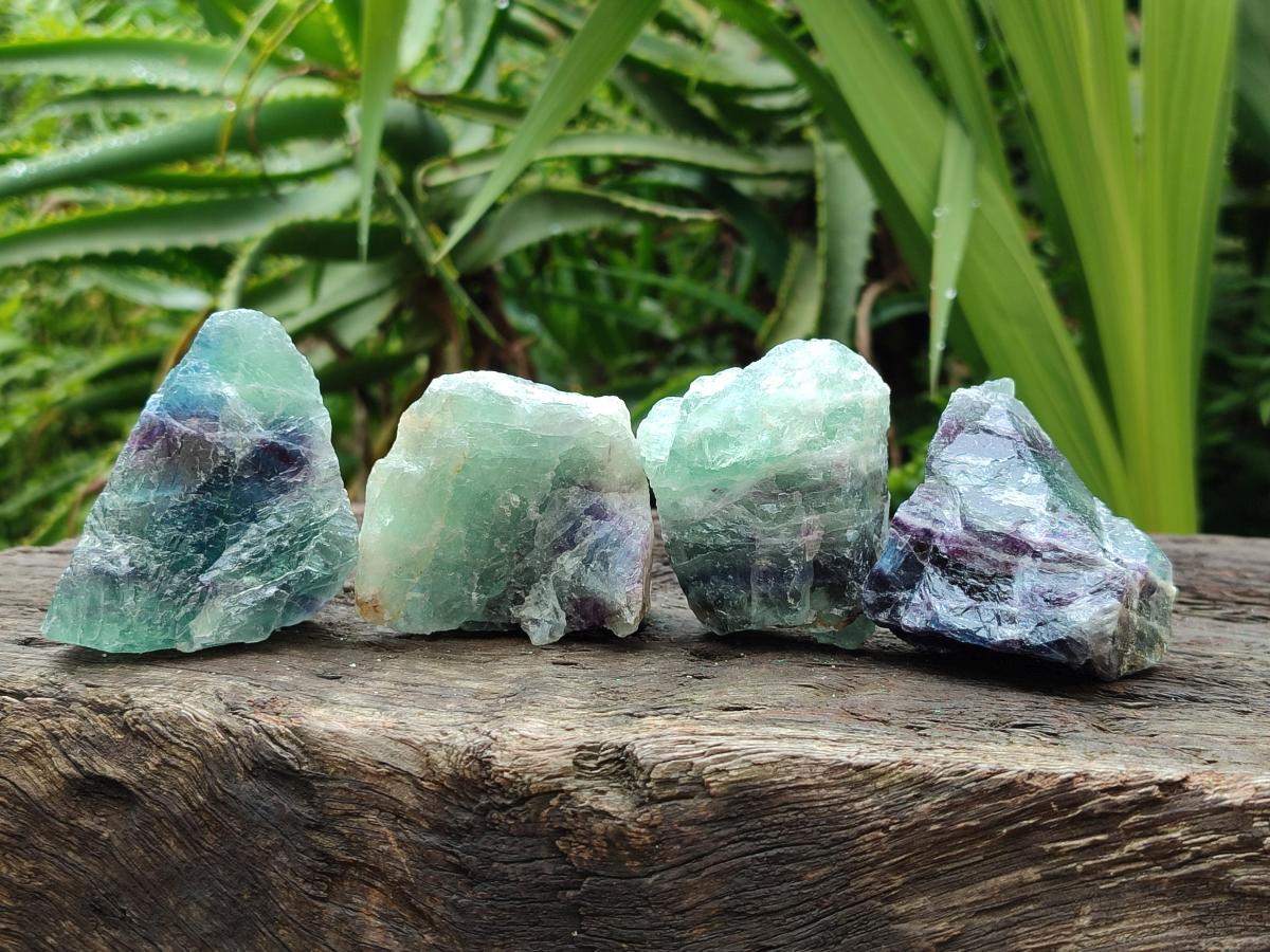 Natural Watermelon Fluorite Cobbed Specimens x 24 From Uis, Namibia