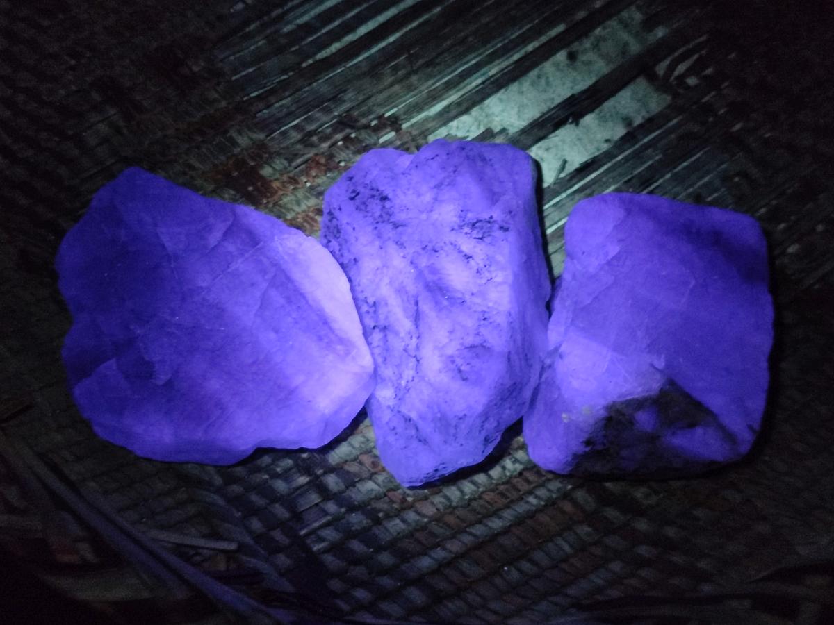 Natural Watermelon Fluorite Cobbed Specimens x 24 From Uis, Namibia