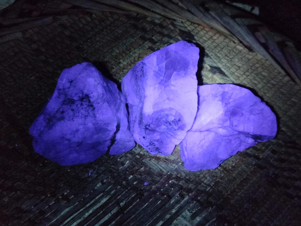 Natural Watermelon Fluorite Cobbed Specimens x 24 From Uis, Namibia