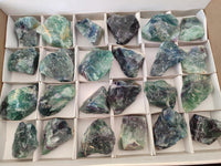 Natural Watermelon Fluorite Cobbed Specimens x 24 From Uis, Namibia