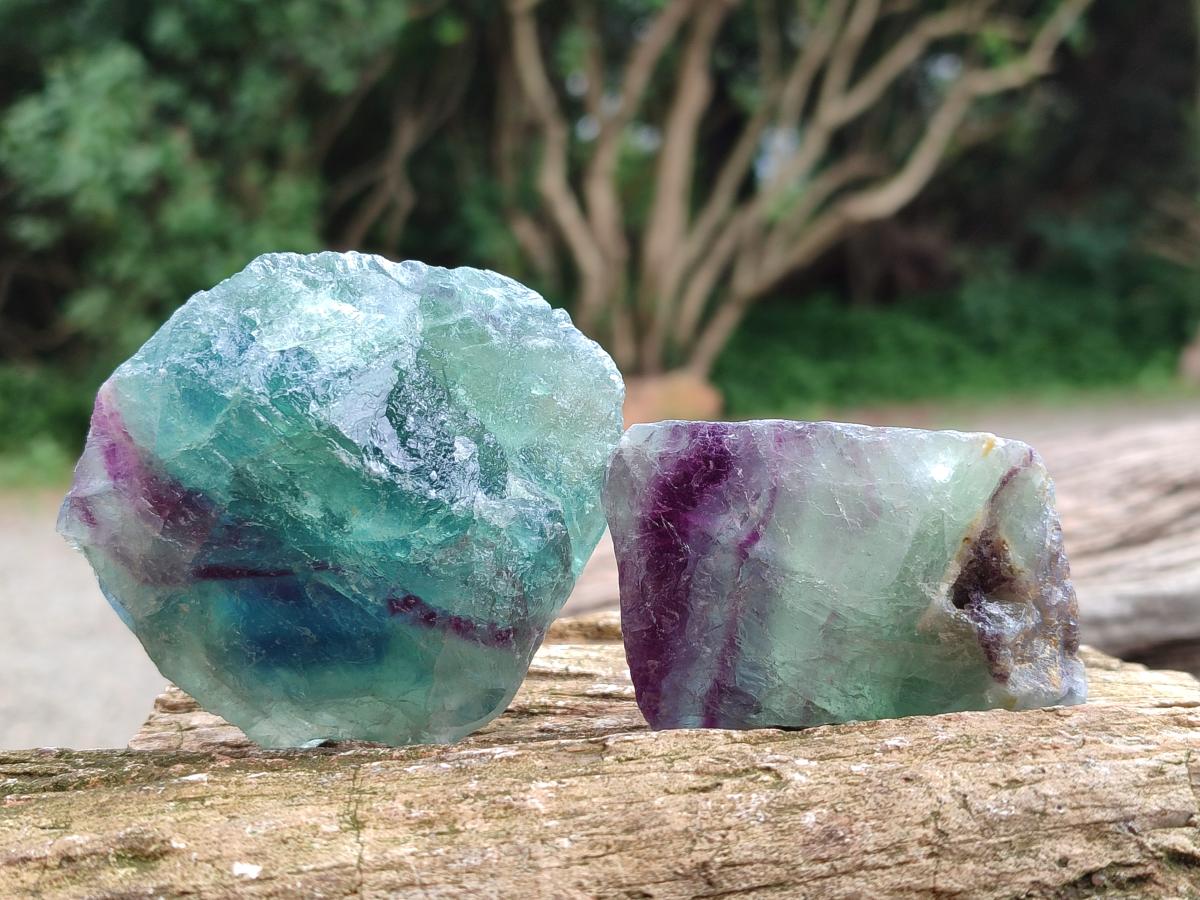 Natural Watermelon Fluorite Cobbed Specimens x 24 From Uis, Namibia