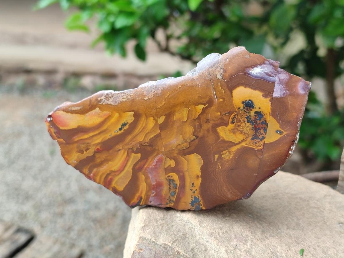 Polished On One Side Nguni and Jupiter Jasper x 3 From Northern Cape, South Africa