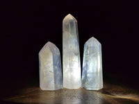 Polished Pearl Girasol and Girasol Quartz Crystals x 4 From Ambatondrazaka, Madagascar