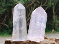 Polished Pearl Girasol and Girasol Quartz Crystals x 4 From Ambatondrazaka, Madagascar