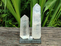 Polished Pearl Girasol and Girasol Quartz Crystals x 4 From Ambatondrazaka, Madagascar