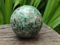 Polished Emerald Mica 'Mutokolite' Standing Free Forms x 2 From Mutoko, Zimbabwe