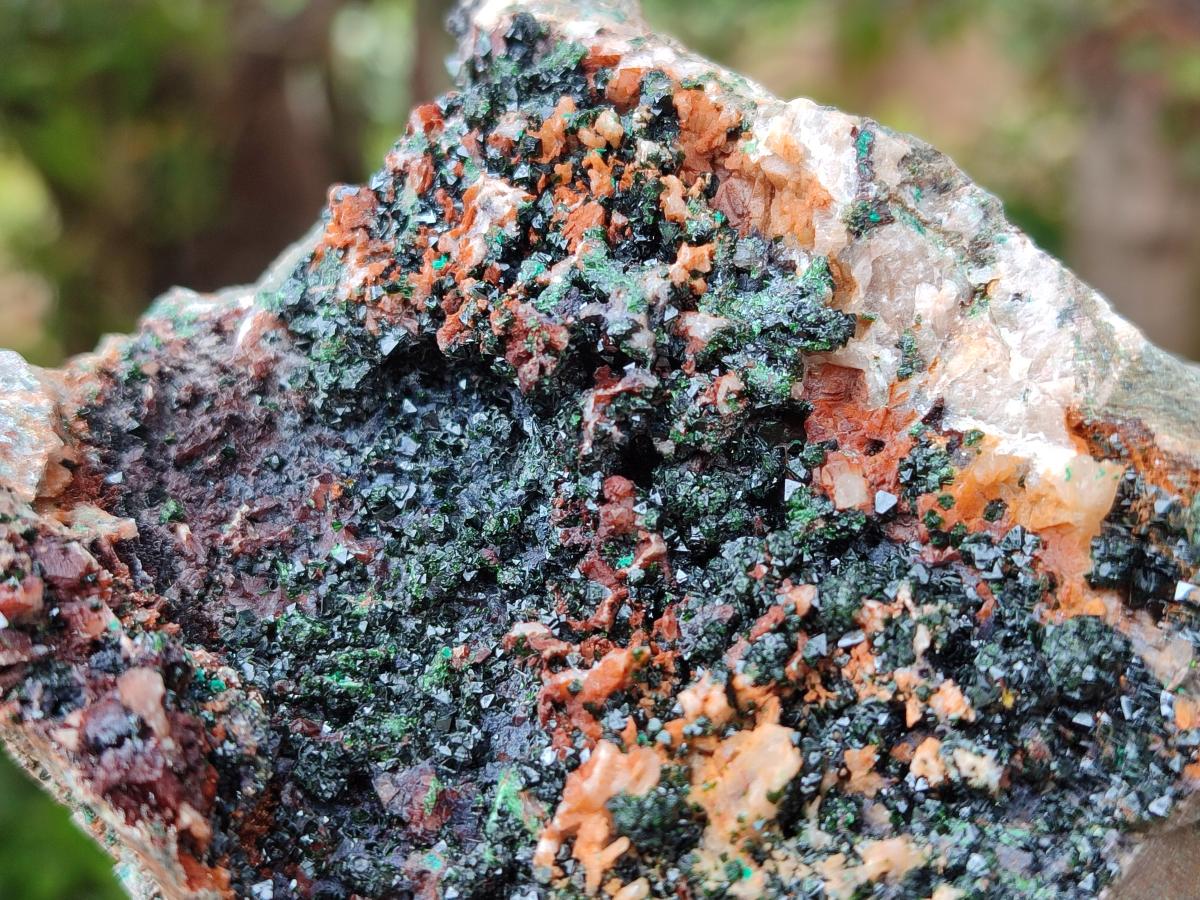 Natural Libethenite Crystals On Dolomite Matrix Specimens x 3 From Shituru, Congo