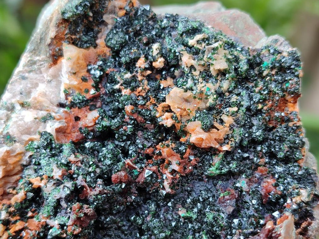 Natural Libethenite Crystals On Dolomite Matrix Specimens x 3 From Shituru, Congo