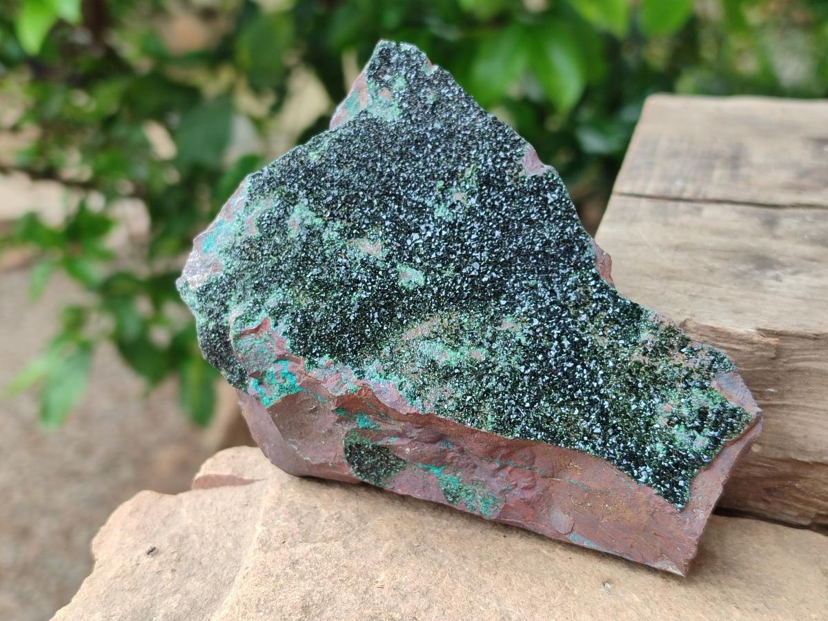 Natural Libethenite Crystals On Dolomite Matrix Specimens x 3 From Shituru, Congo