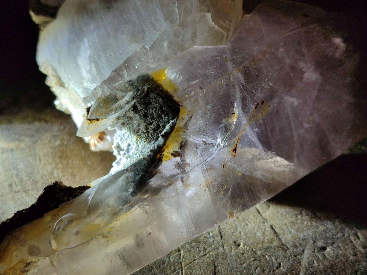 Natural Floater Smokey Quartz with Feldspar Cluster x 1 From Erongo Namibia