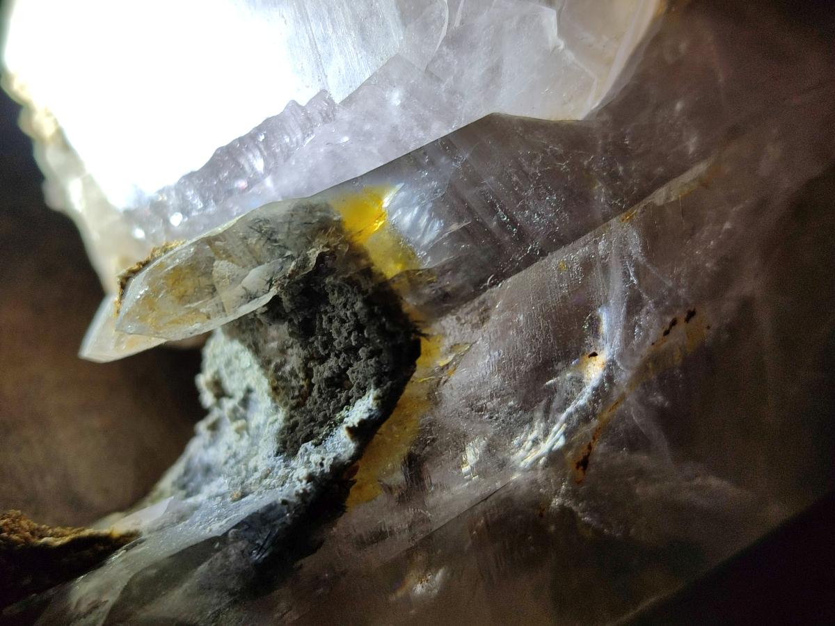 Natural Floater Smokey Quartz with Feldspar Cluster x 1 From Erongo Namibia