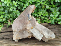 Natural Floater Smokey Quartz with Feldspar Cluster x 1 From Erongo Namibia