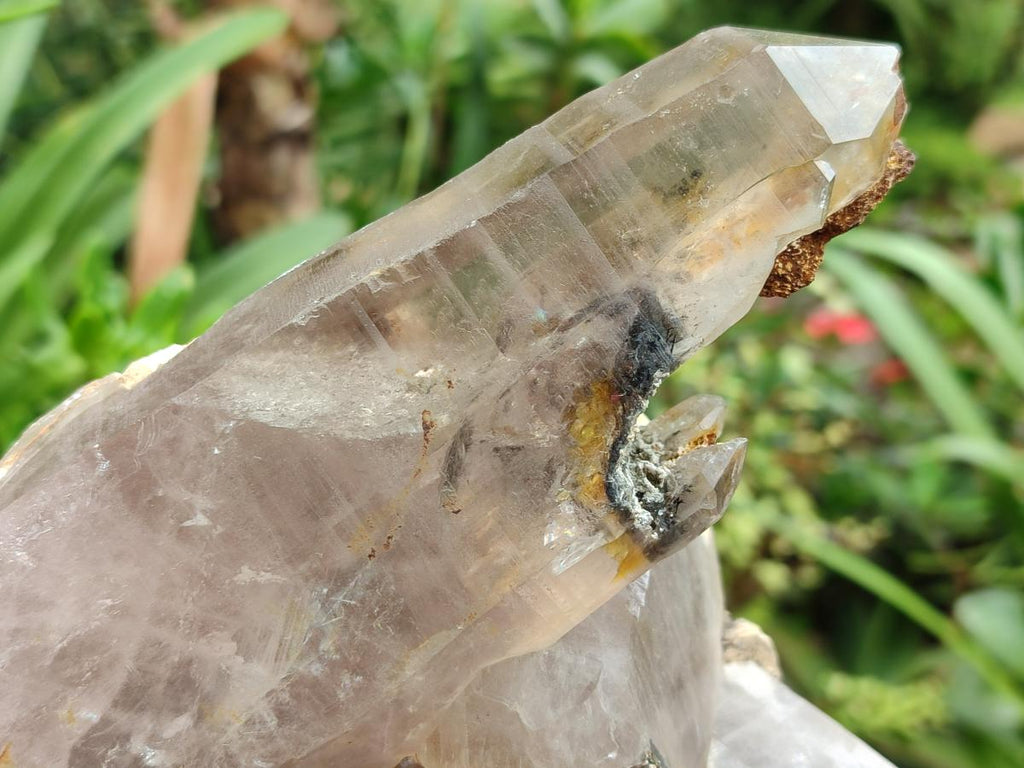 Natural Floater Smokey Quartz with Feldspar Cluster x 1 From Erongo Namibia
