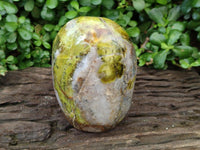 Polished Green Opal Standing Free Form x 1 From Betroka, Madagascar