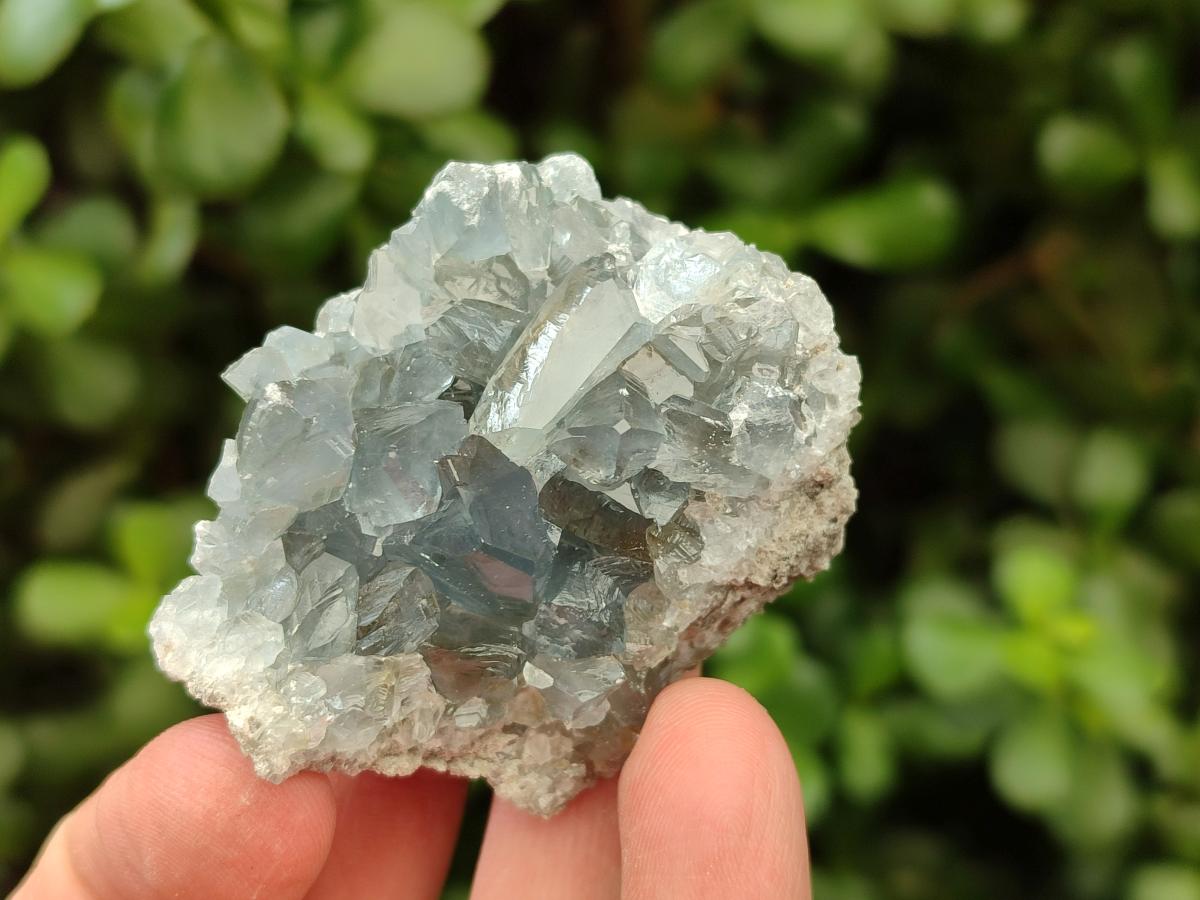 Natural Blue Celestite Geode Specimens x 4 From Sakoany, Madagascar