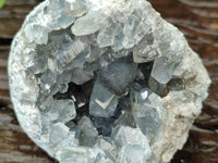 Natural Blue Celestite Geode Specimens x 4 From Sakoany, Madagascar