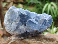 Natural Blue Celestite Geode Specimens x 4 From Sakoany, Madagascar
