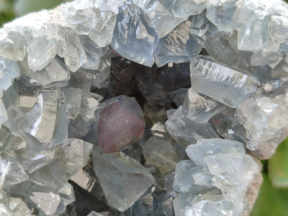 Natural Blue Celestite Geode Specimens x 4 From Sakoany, Madagascar
