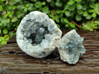 Natural Blue Celestite Geode Specimens x 4 From Sakoany, Madagascar - Toprock Gemstones and Minerals 