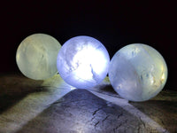 Polished Pearl Girasol Quartz Spheres x 6 From Ambatondrazaka, Madagascar
