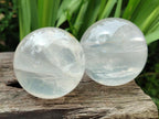 Polished Pearl Girasol Quartz Spheres x 6 From Ambatondrazaka, Madagascar