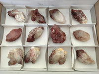 Natural Red Hematoid Quartz Crystal Clusters x 12 From Karoi, Zimbabwe