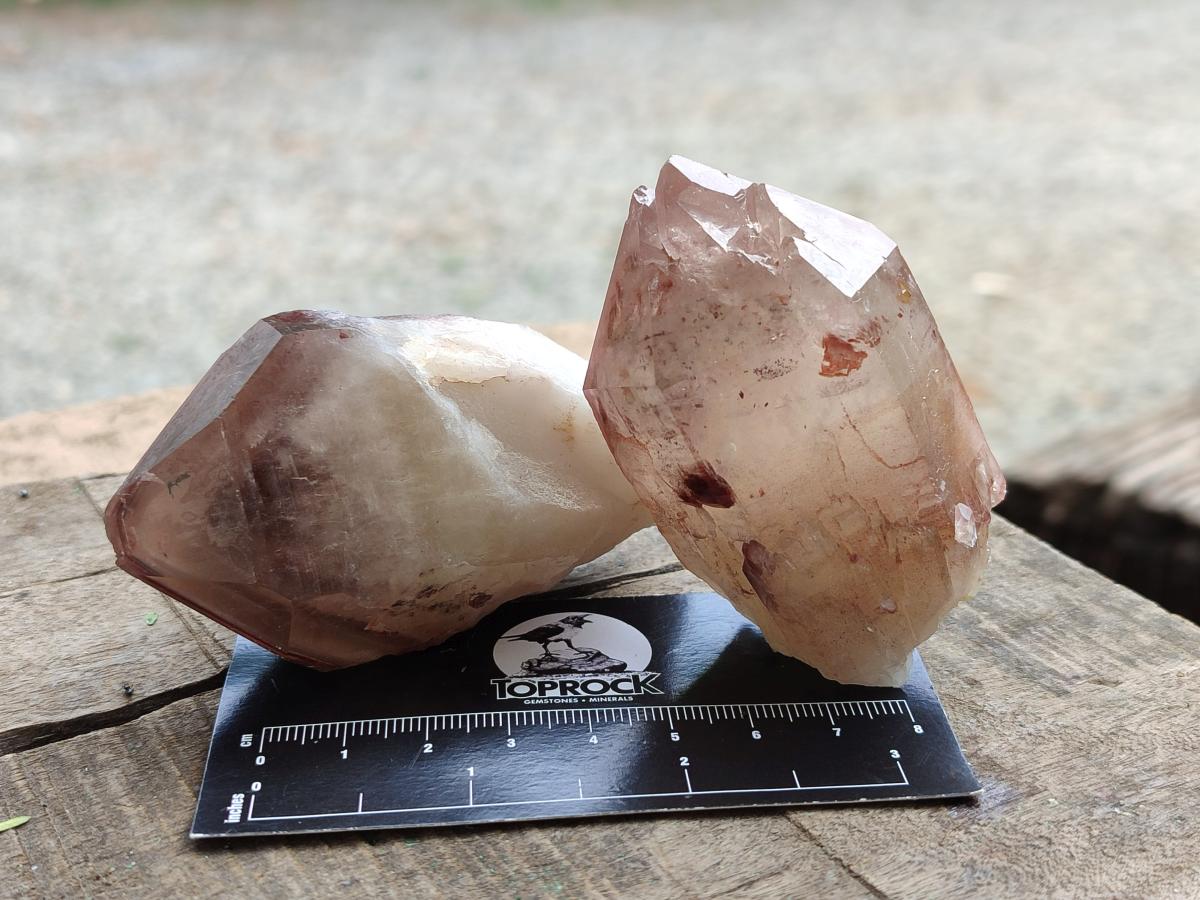 Natural Red Hematoid Quartz Crystal Clusters x 12 From Karoi, Zimbabwe