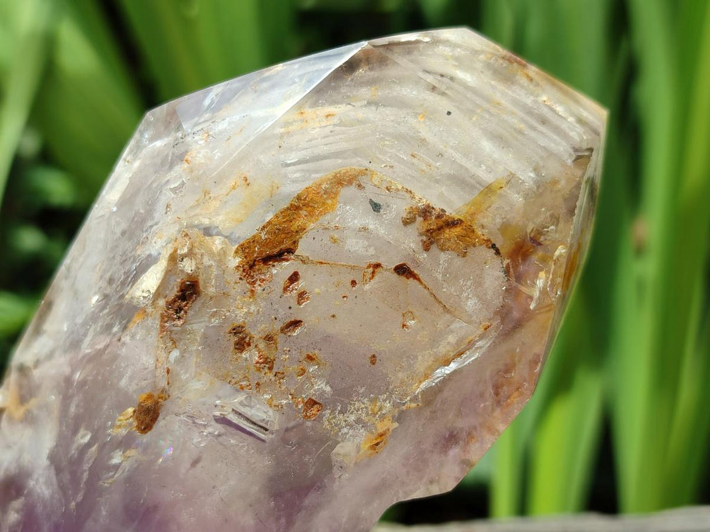 Polished Smokey Amethyst Window Crystals x 3 From Akansobe, Madagascar