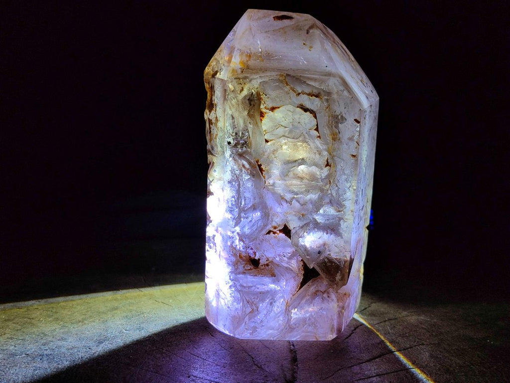 Polished Smokey Amethyst Window Crystals x 3 From Akansobe, Madagascar