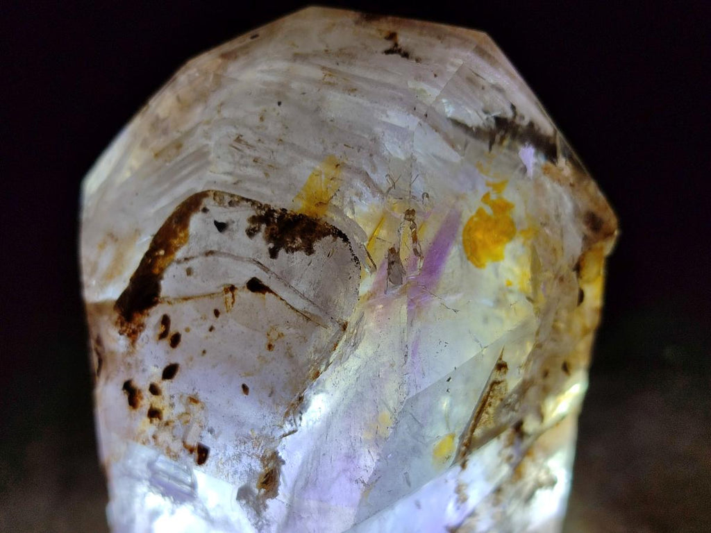 Polished Smokey Amethyst Window Crystals x 3 From Akansobe, Madagascar