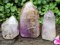 Polished Smokey Amethyst Window Crystals x 3 From Akansobe, Madagascar