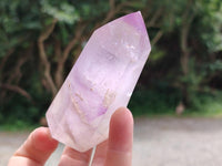 Polished Smokey Amethyst Window Crystals x 3 From Akansobe, Madagascar