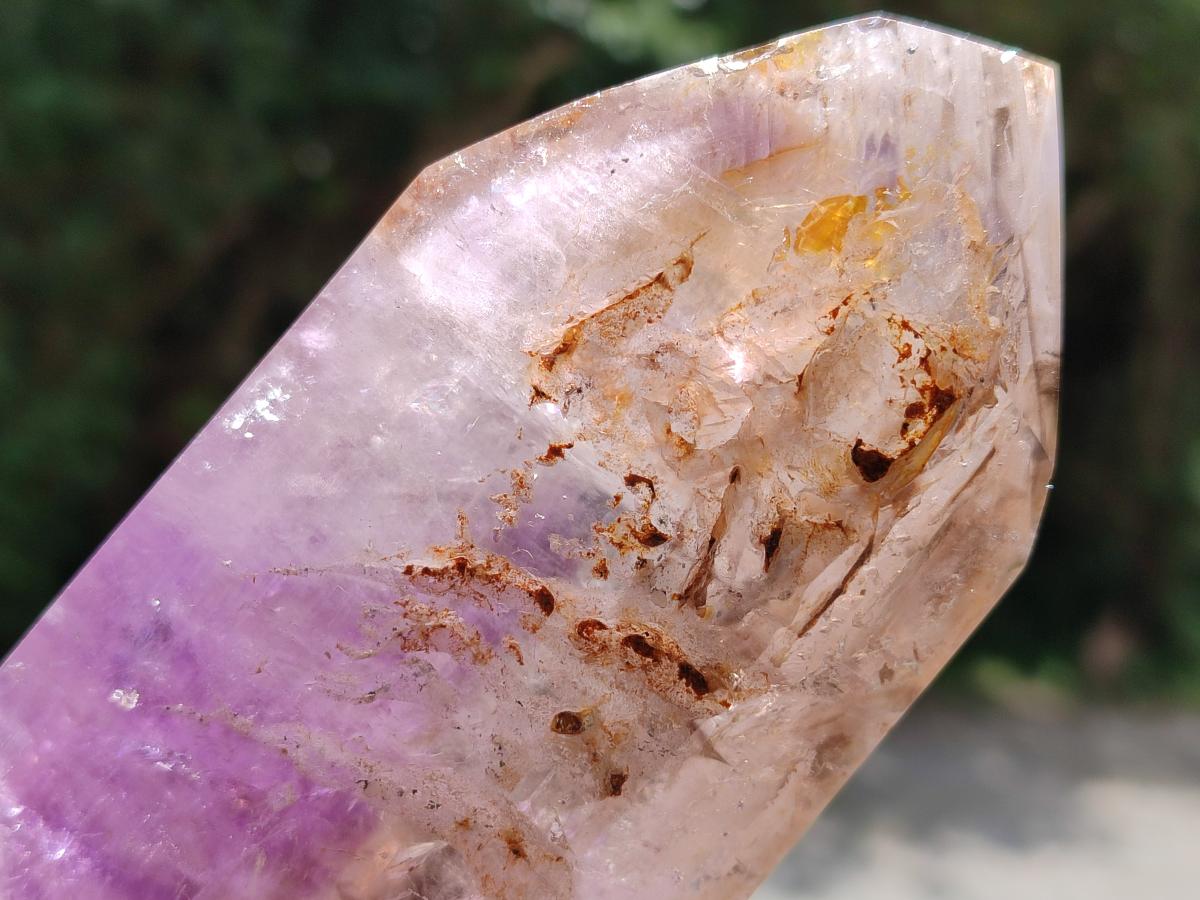 Polished Smokey Amethyst Window Crystals x 3 From Akansobe, Madagascar
