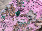 Natural XL Salrose Cobaltion Dolomite Specimens with Silky Malachite Crystals x 1 From Kakanda, Congo