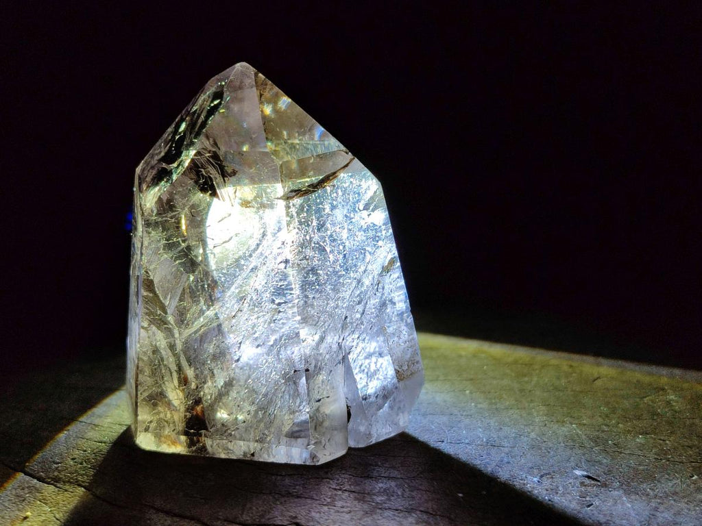 Polished Wispy Smokey Phantom Quartz Crystals x 4 From Madagascar