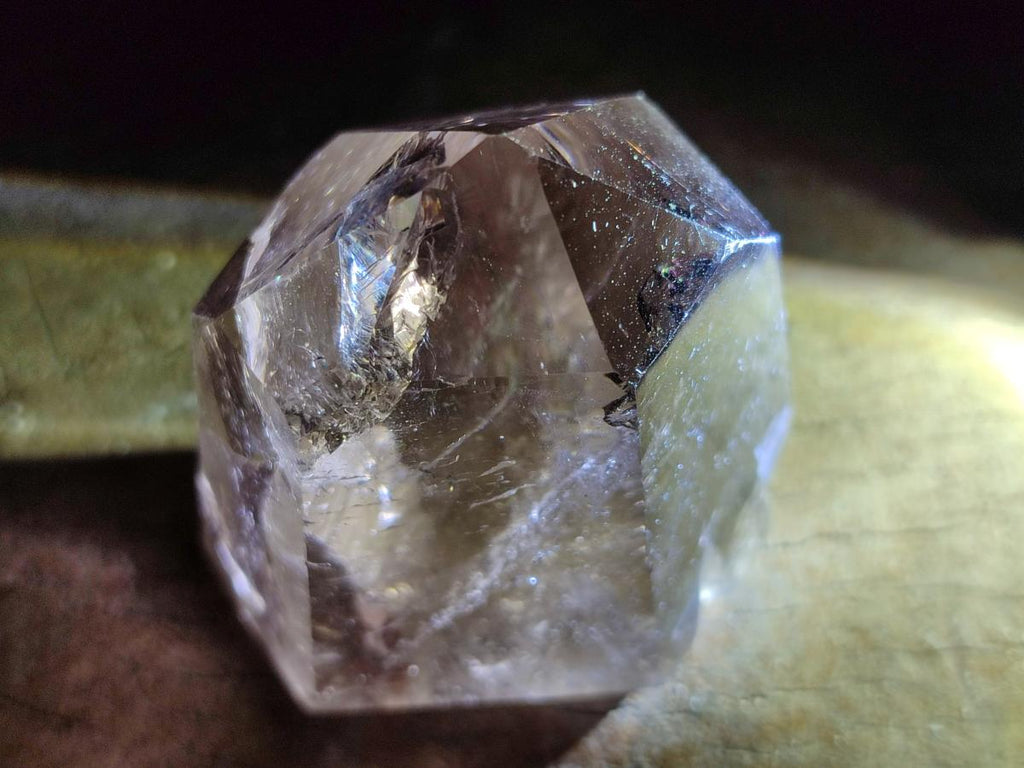 Polished Wispy Smokey Phantom Quartz Crystals x 4 From Madagascar