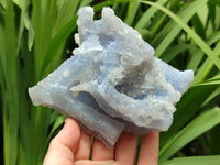 Natural Etched Blue Chalcedony Specimens x 3 From Nsanje, Malawi