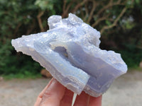 Natural Etched Blue Chalcedony Specimens x 3 From Nsanje, Malawi