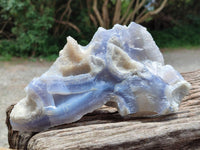 Natural Etched Blue Chalcedony Specimens x 3 From Nsanje, Malawi