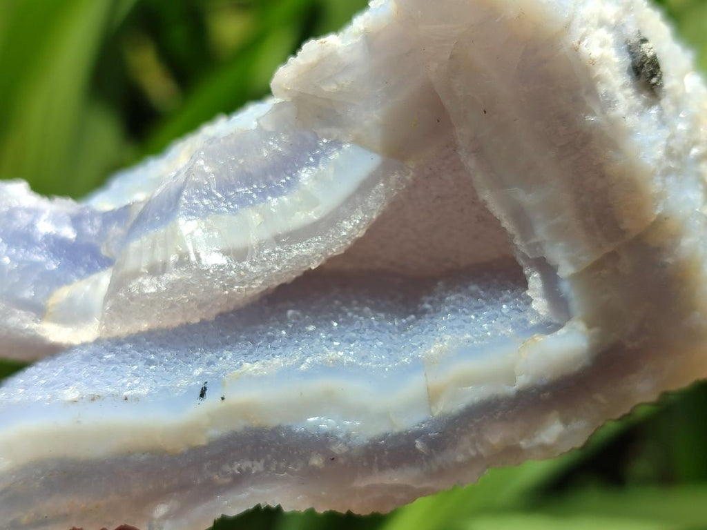 Natural Etched Blue Chalcedony Specimens x 3 From Nsanje, Malawi