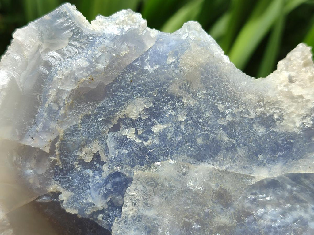 Natural Etched Blue Chalcedony Specimens x 3 From Nsanje, Malawi