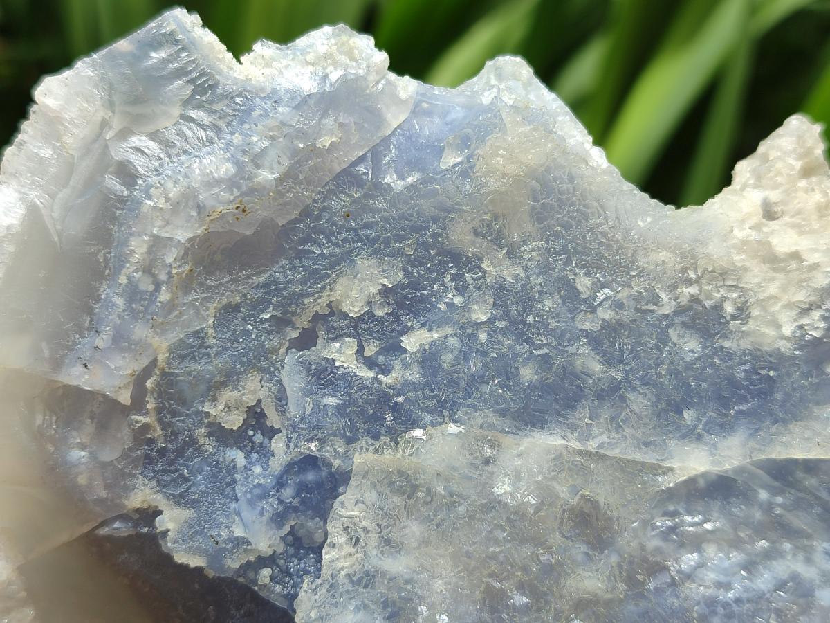 Natural Etched Blue Chalcedony Specimens x 3 From Nsanje, Malawi