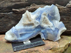 Natural Etched Blue Chalcedony Specimens x 3 From Nsanje, Malawi