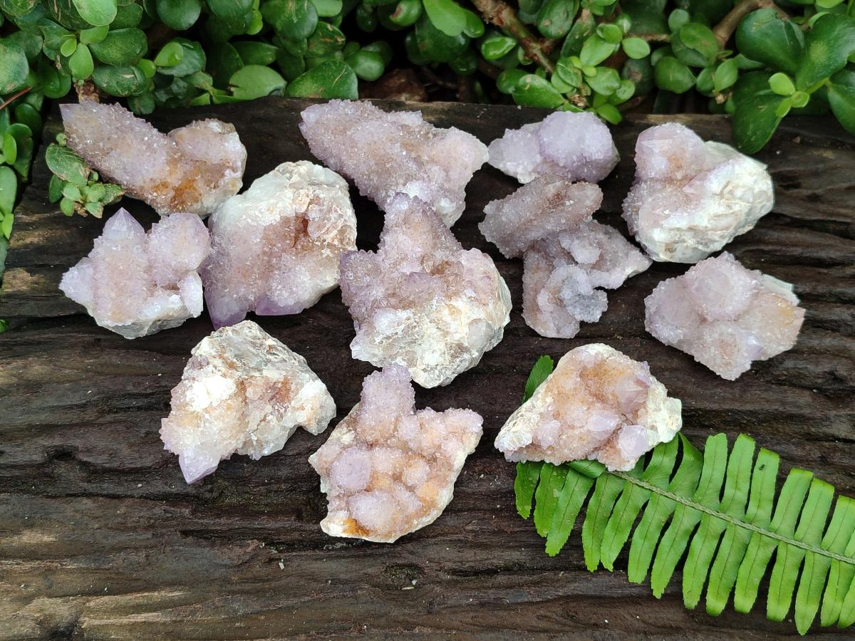 Natural Lilac Amethyst Spirit Clusters x 12 From Boekenhouthoek, South Africa