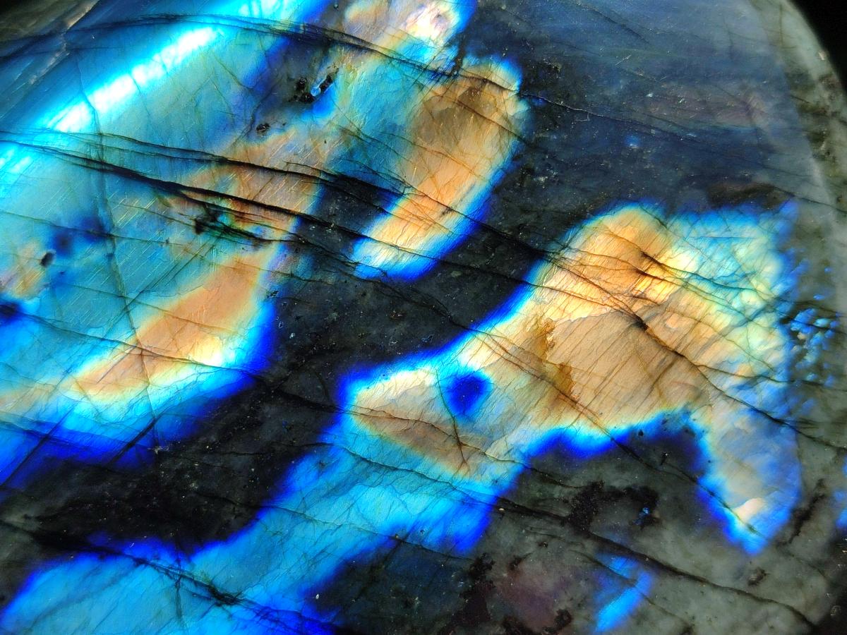 Polished Labradorite Standing Free Form x 1 From Tulear, Madagascar